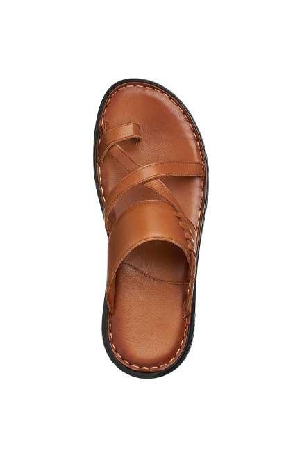 Brown Strappy Slides, , large image number 3