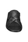AM SHOE - Black Criss Cross Slide Sandals