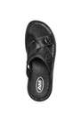 AM SHOE - Black Criss Cross Slide Sandals