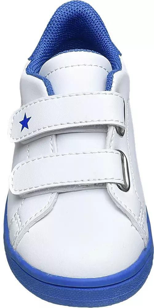 White And Blue Velcro Sneakers, Kids Boy, , large image number 6