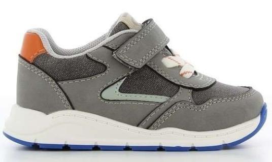 Grey Velcro Sneakers, Kids Boys, , medium