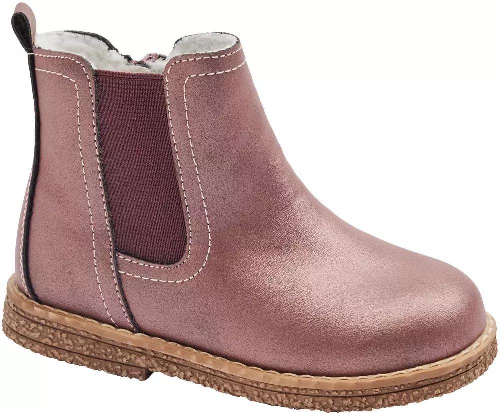 Burgundy Ankle Length Boots, Kids Girls, , large image number 1
