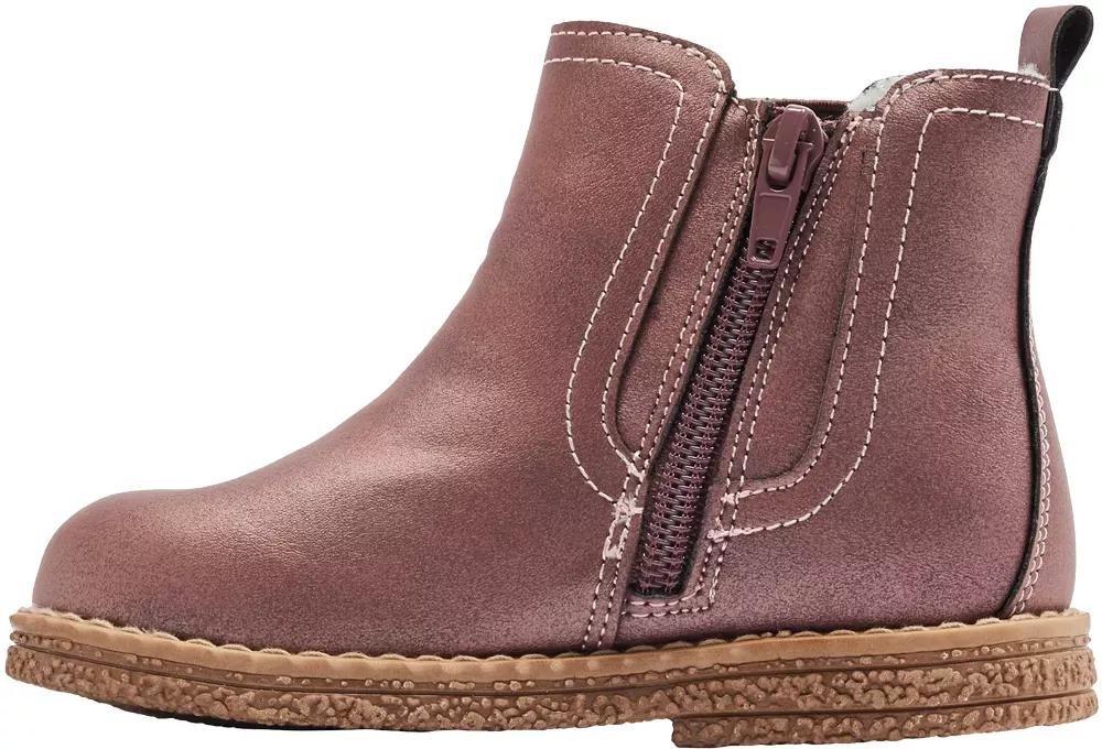Burgundy Ankle Length Boots, Kids Girls, , large image number 3