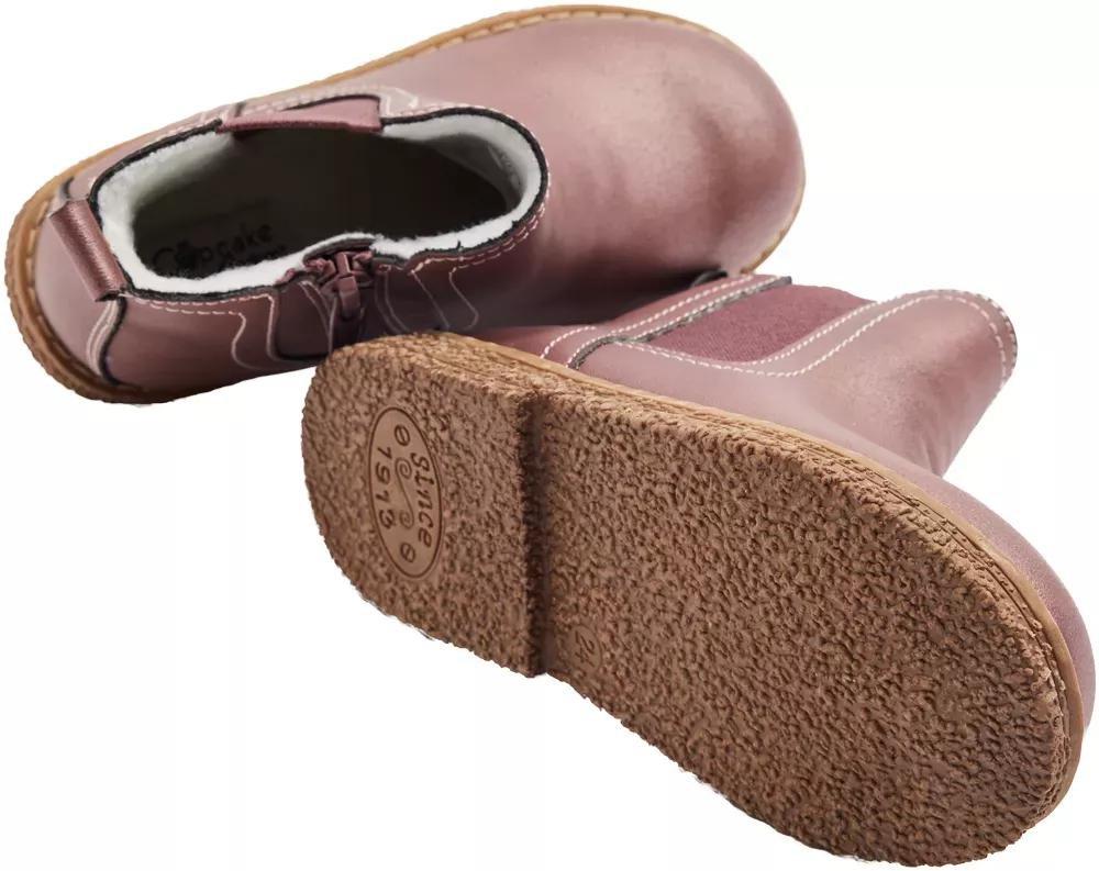 Burgundy Ankle Length Boots, Kids Girls, , large image number 4