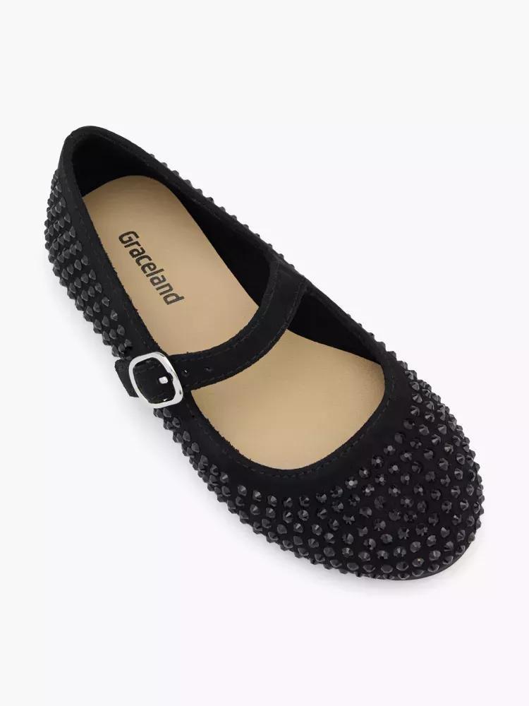 Black Rhinestone Ballerina, Kids Girls, , large image number 1