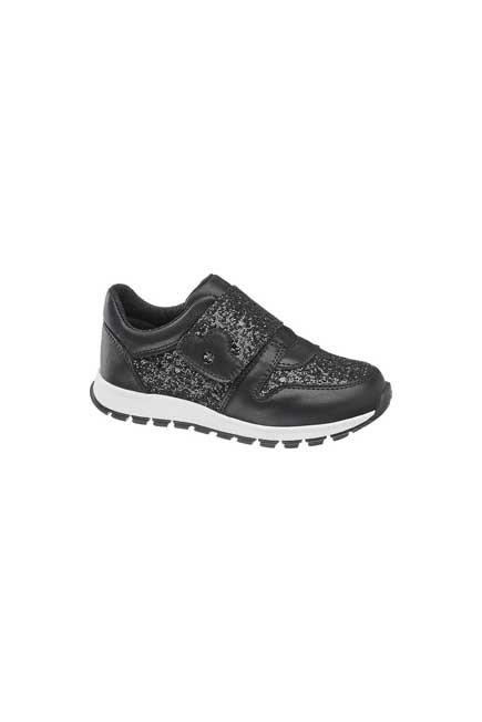 Girls black hot sale glitter sneakers