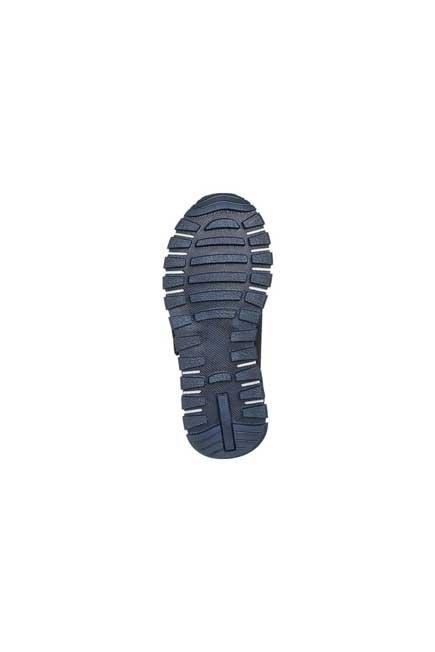 Navy Blue Perforated Sneakers With Velcro, Kids Boy, , large image number 3