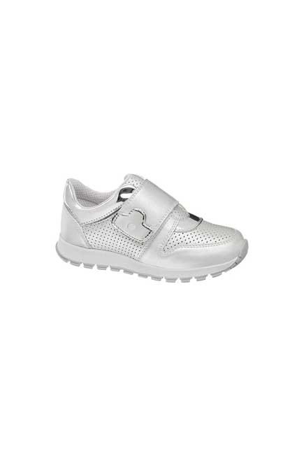 Cake Couture - Silver Sneakers With Velcro, Kids Girl
