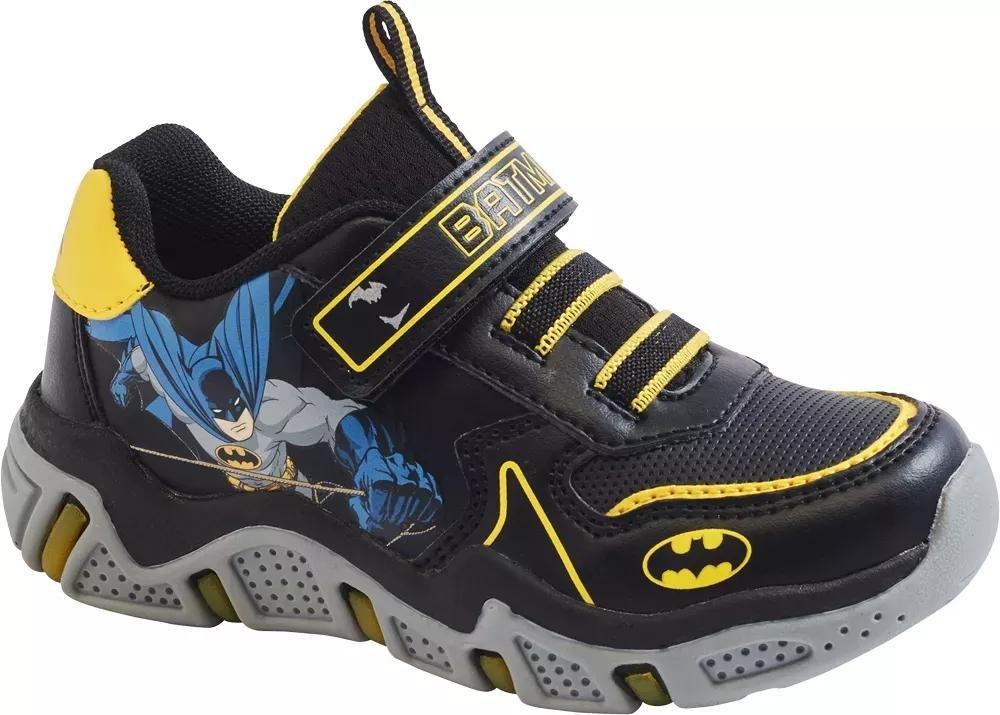 Black Batman Sneakers, Kids Boys, , large image number 1
