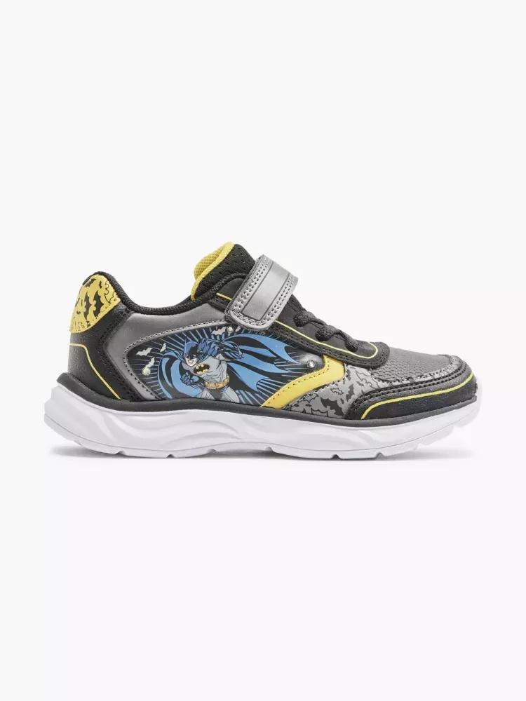 Grey Batman Velcro Shoes, Kids Boys, , large image number 0