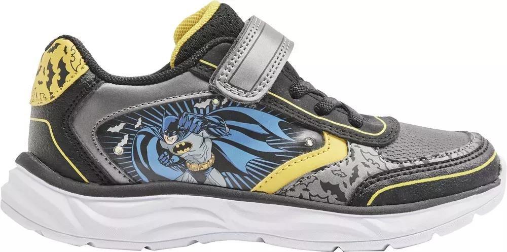 Grey Batman Velcro Shoes, Kids Boys, , large image number 2