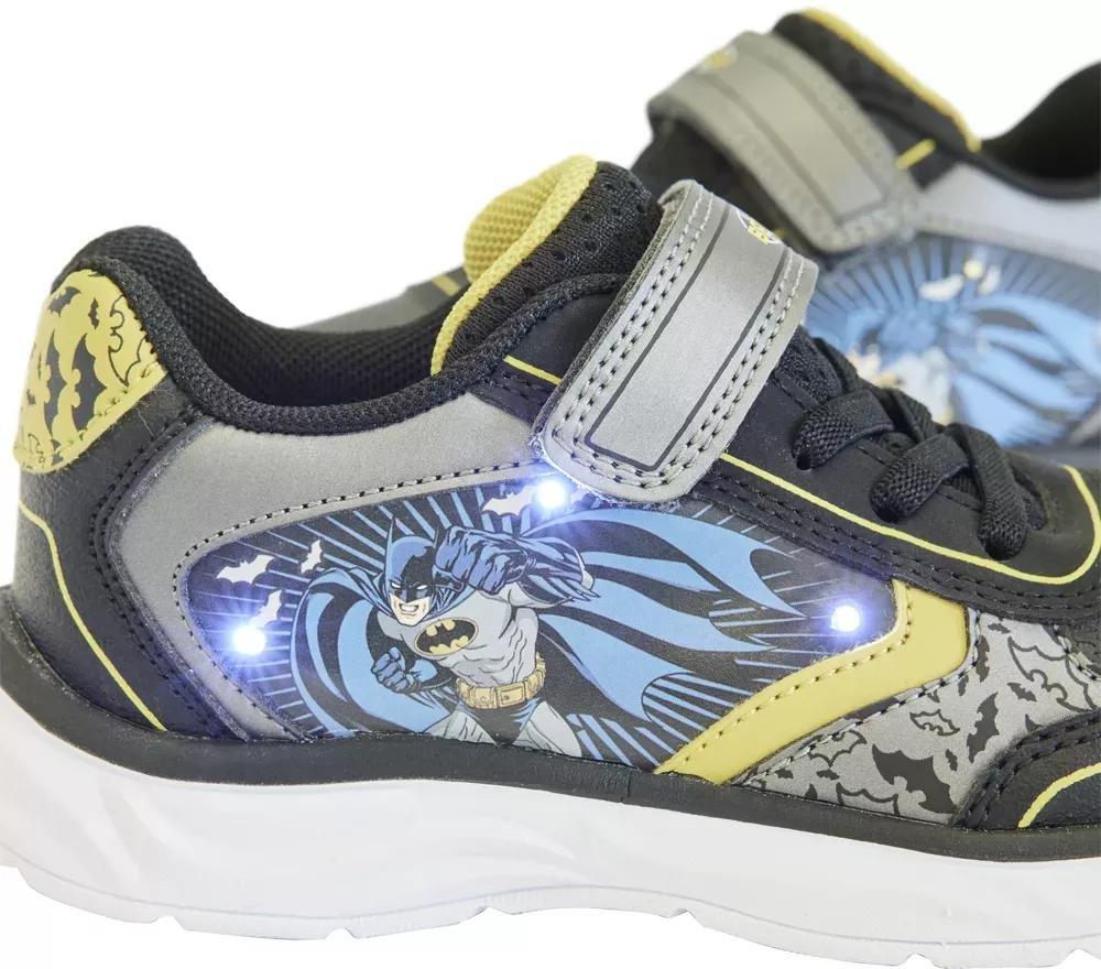 Grey Batman Velcro Shoes, Kids Boys, , large image number 6