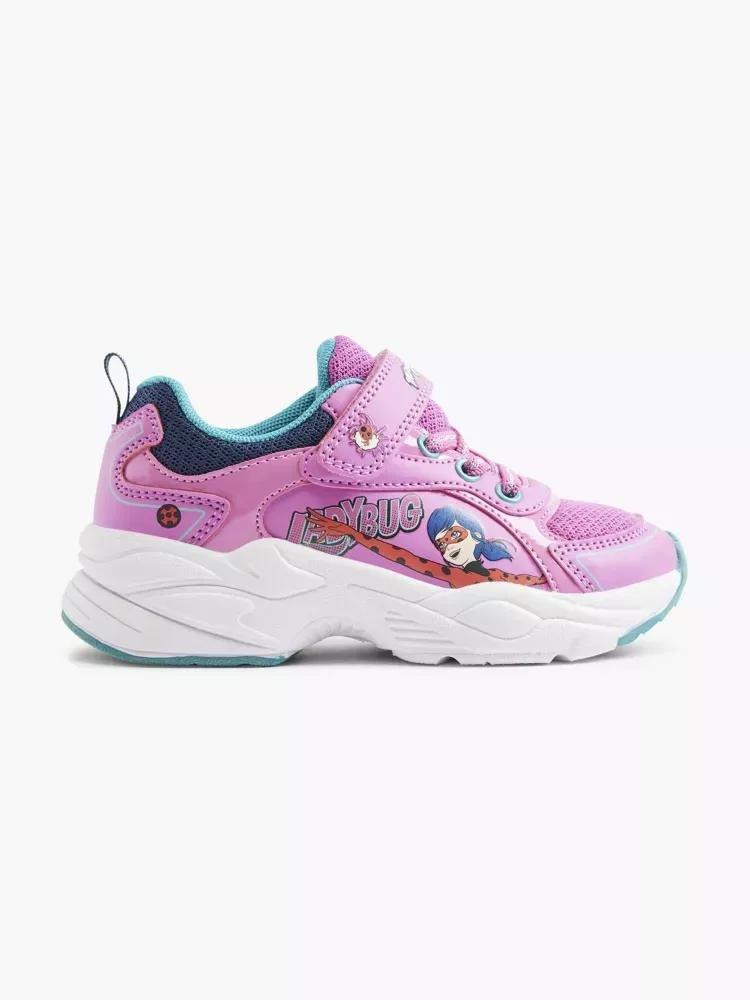 Pink Lady Bug Sneakers, Kids Girls, , large image number 0