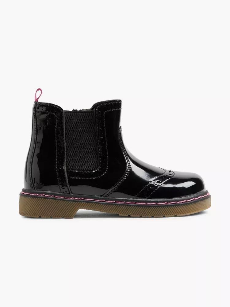 Black Ankle Boots, Kids Girls, , large image number 0