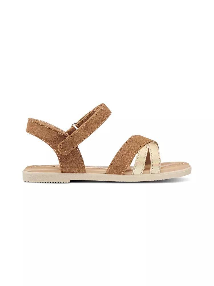 Brown Criss-Cross Sandals, Kids Girls, , large image number 3