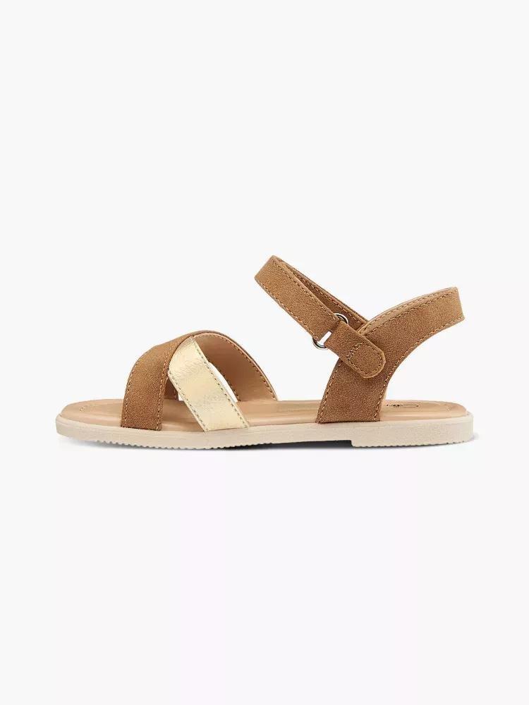 Brown Criss-Cross Sandals, Kids Girls, , large image number 5