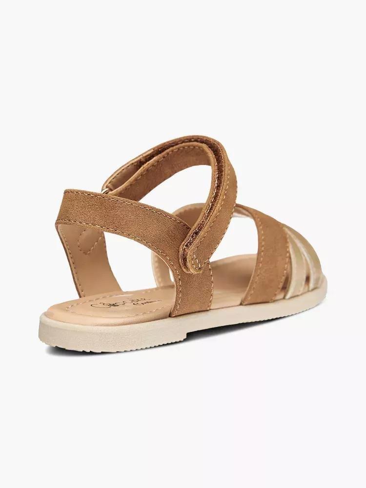 Brown Criss-Cross Sandals, Kids Girls, , large image number 7