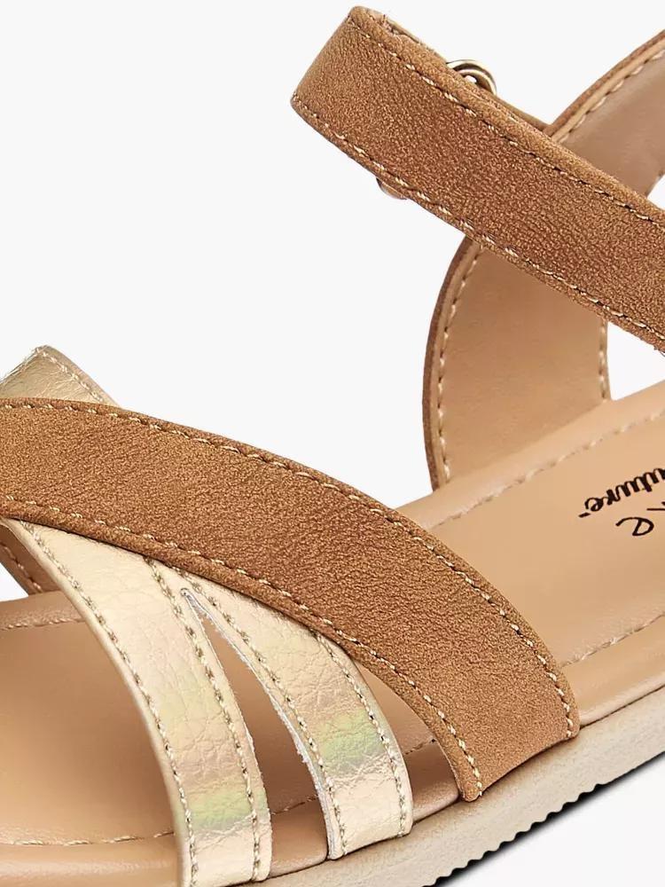 Brown Criss-Cross Sandals, Kids Girls, , large image number 8
