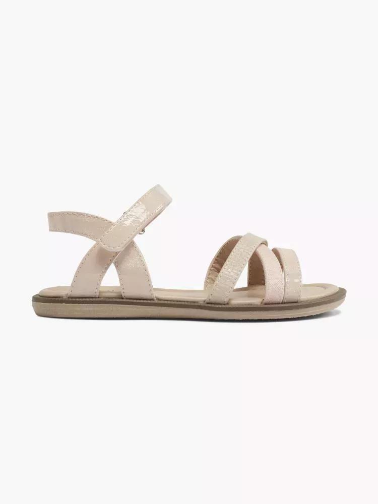 Beige Strappy Sandal, Kids Girls, , large image number 0
