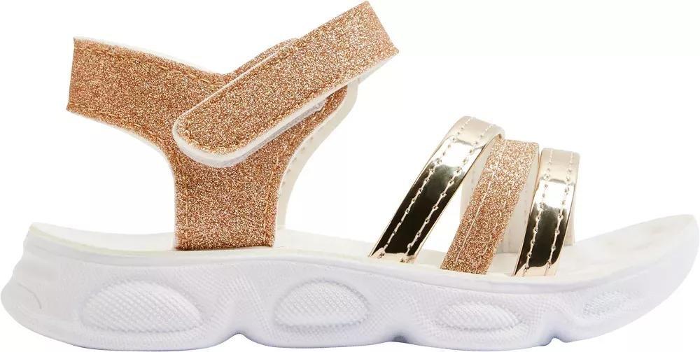 Gold Slingback Sandals, Kids Girls, , large image number 1