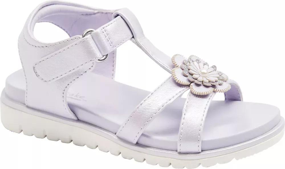 Purple Flower Sandals, Kids Girls, , large image number 1