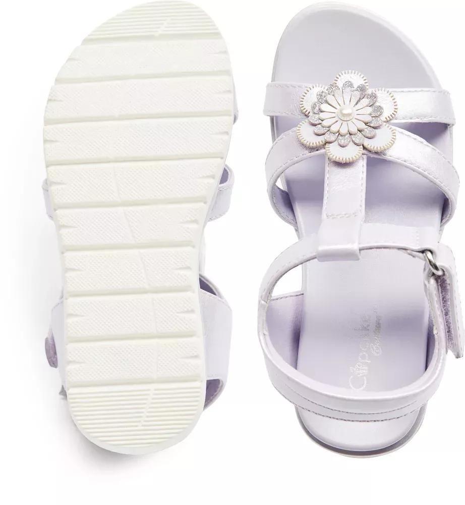 Purple Flower Sandals, Kids Girls, , large image number 4
