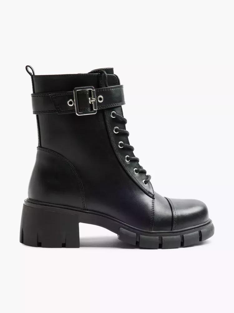 Black Heeled Ankle Boots, , medium