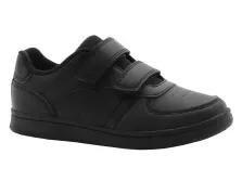 Black Strappy Sneaker, Kid Unisex, , large image number 0