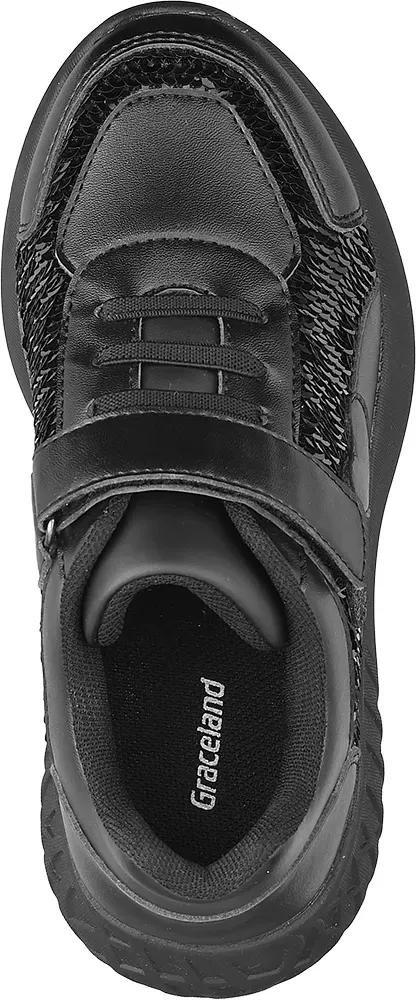 Black Heart Detailed Sneakers, Kids Girls, , large image number 1