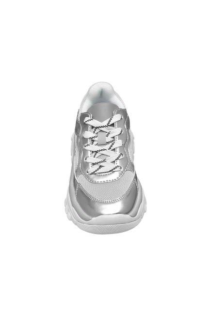 Silver Chunky Sneakers, Kids Girl, , large image number 1
