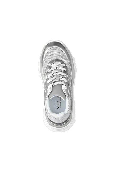 Silver Chunky Sneakers, Kids Girl, , large image number 3