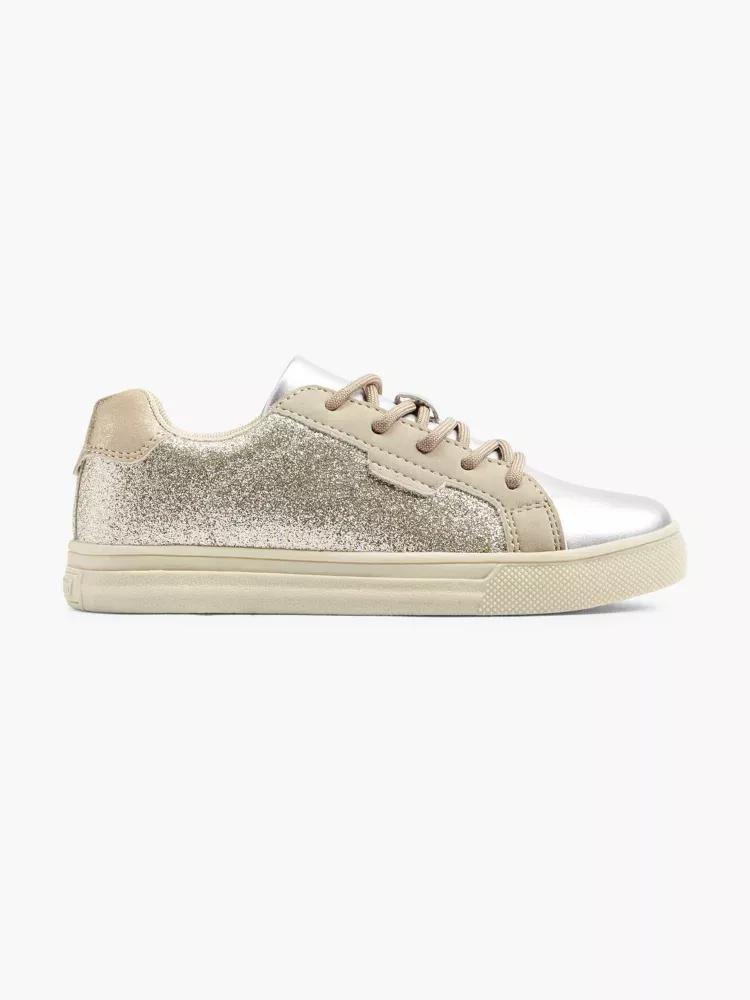 Beige Glitter Sneakers, , large image number 0