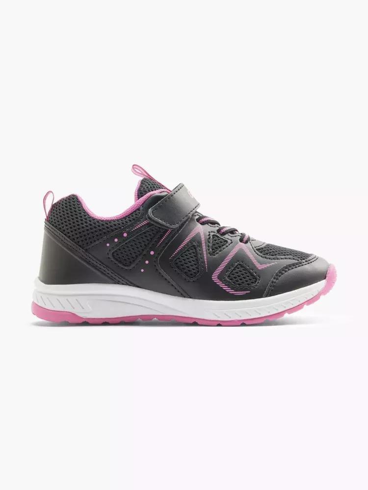 Black Mesh Sneakers, Kids Girls, , large image number 0