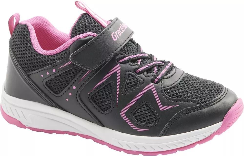 Black Mesh Sneakers, Kids Girls, , large image number 1