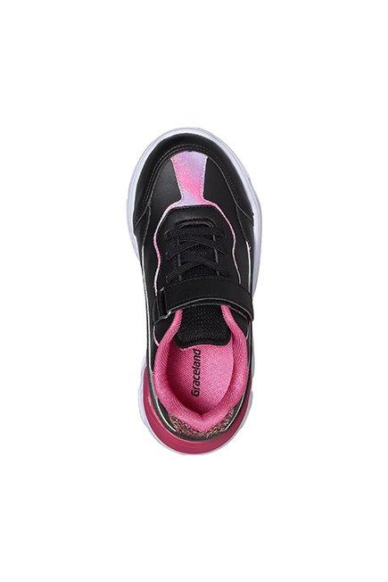Graceland - Black Textile Shoes, Kids Girls