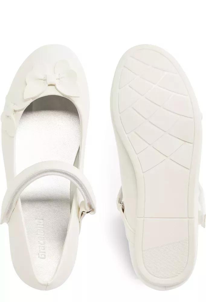 White Front Details Ballerina, Kids Girls, , large image number 4