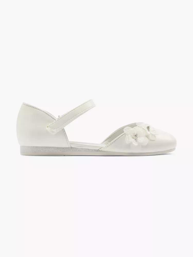White Strap Detail Sandals, Kids Girls, , large image number 0