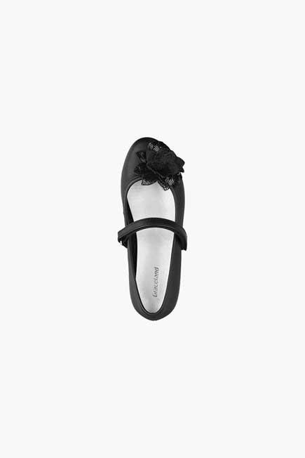 Black Ballerinas With A Flower Design, Kids Girl, , large image number 1
