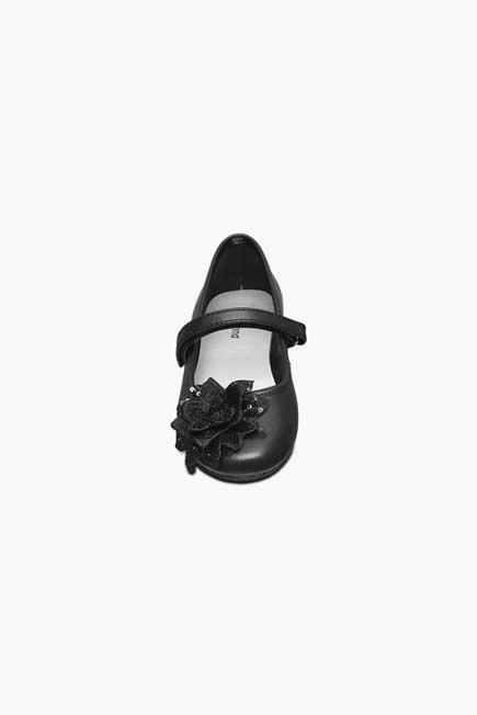 Black Ballerinas With A Flower Design, Kids Girl, , large image number 3