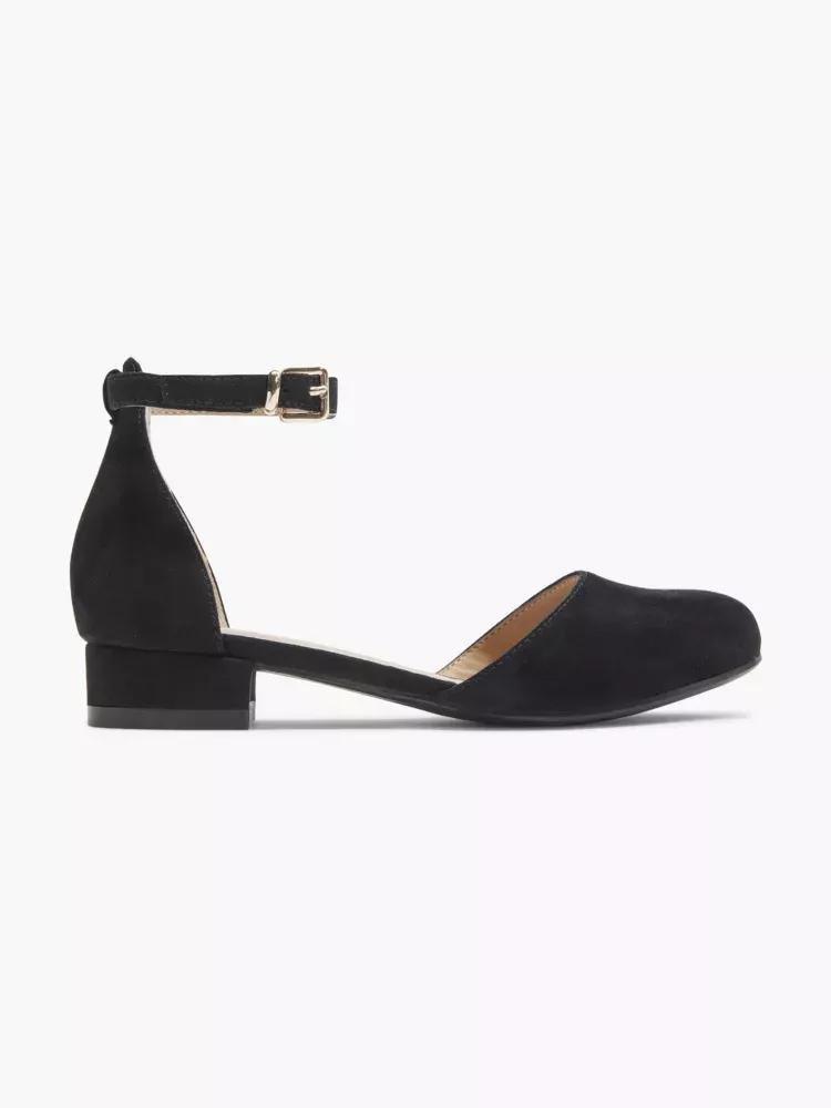 Black Suede Ballerinas, Kids Girls, , large image number 0
