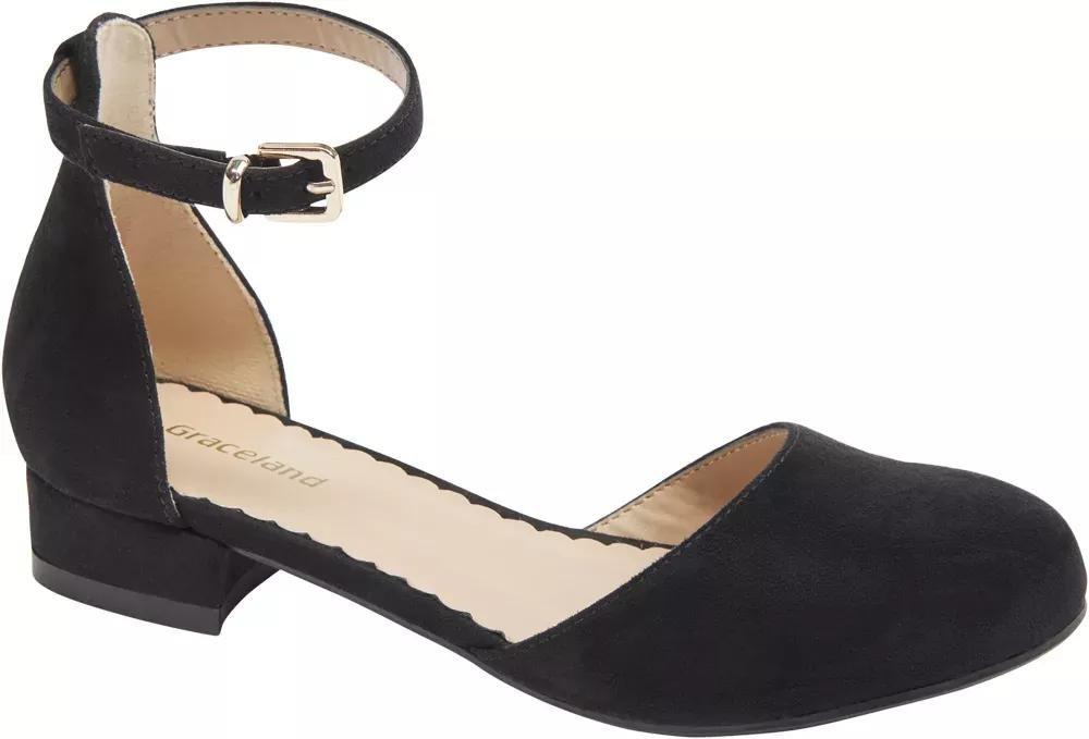 Black Suede Ballerinas, Kids Girls, , large image number 1