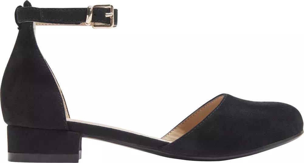 Black Suede Ballerinas, Kids Girls, , large image number 2