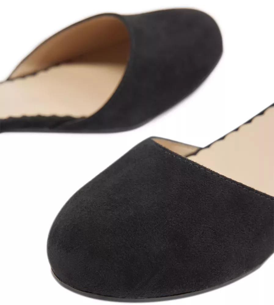 Graceland - Black Suede Ballerinas, Kids Girls