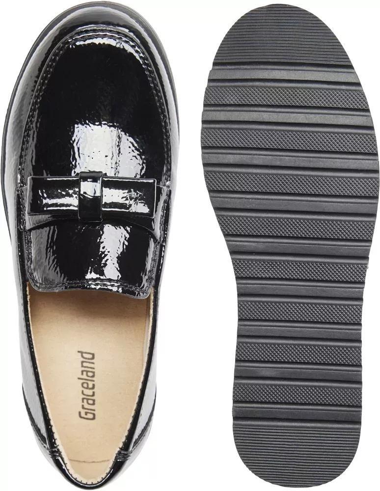 Black Bow Loafers, Kids Girls, , large image number 4