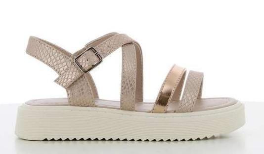 Gold Rose Platform Sandals, , medium