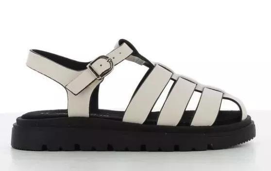 Cream Platform Fisherman Sandals, , large image number 1