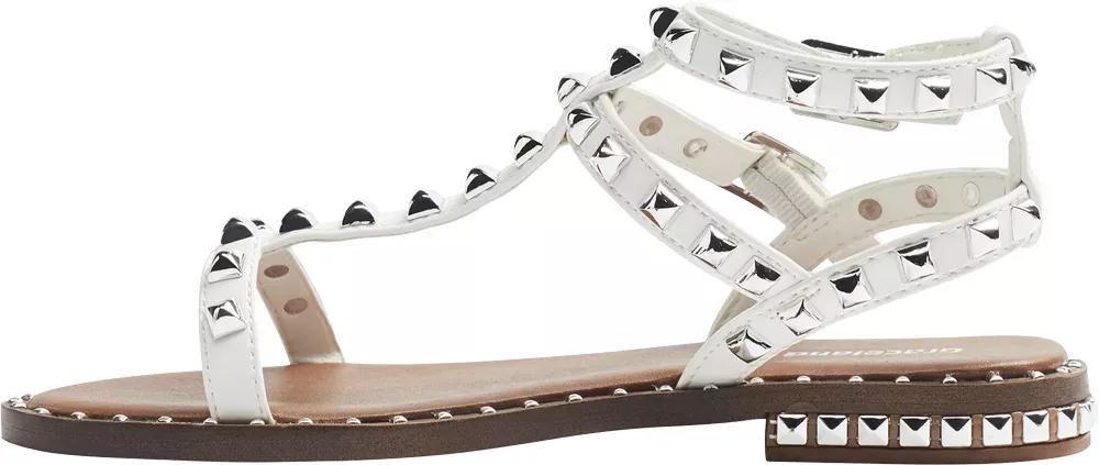 White Strappy Studded Sandals, Kids Girls, , large image number 3