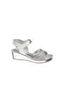 Graceland - Metallic Silver Heeled Sandals With Glitter, Kids Girl