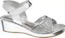 Graceland - Metallic Silver Heeled Sandals With Glitter, Kids Girl