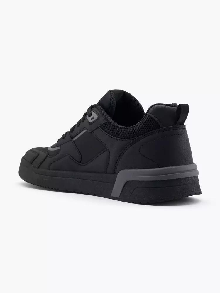 Black Laced Sneakers, Kids Boys, , large image number 2